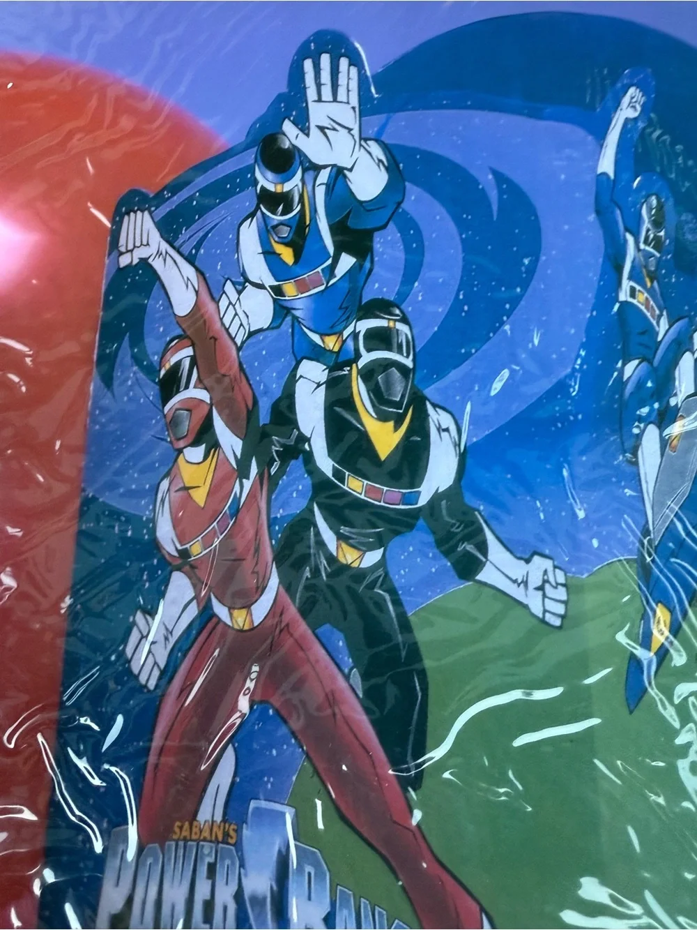 Vintage 1998 Power Rangers in Space Party Centerpiece Happy Birthday Party